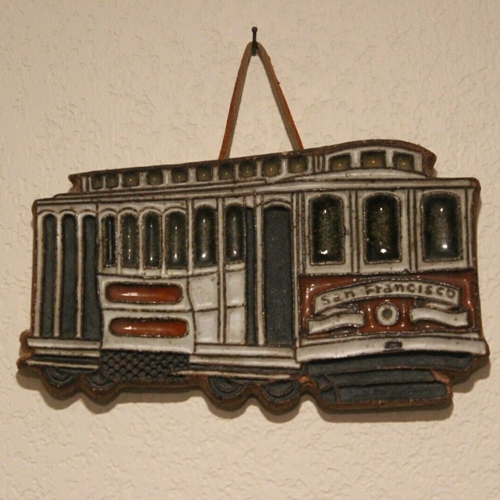 Victoria Littlejohn Ceramics San Francisco Cable Car Wall Hanging